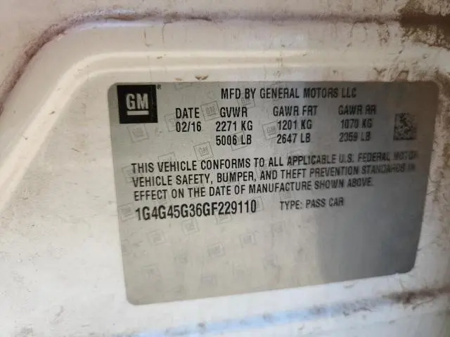 2016 BUICK LACROSSE SPORT TOURING  