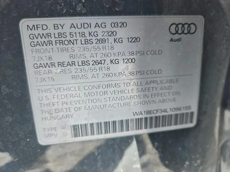 2020 AUDI Q3 PREMIUM PLUS  