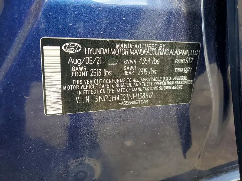 2022 HYUNDAI SONATA LIMITED  