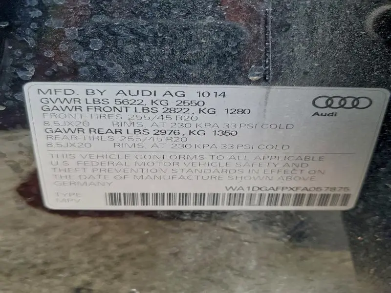 2015 AUDI Q5 PREMIUM PLUS  