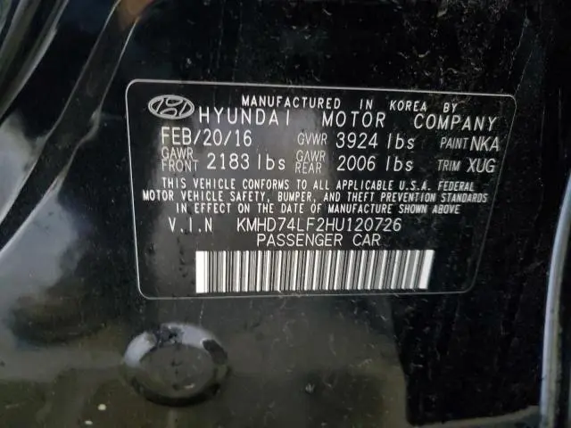 2017 HYUNDAI ELANTRA SE