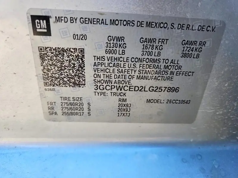 2020 CHEVROLET SILVERADO C1500 LT  