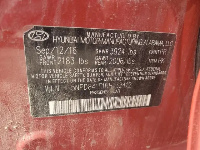 2017 HYUNDAI ELANTRA SE  