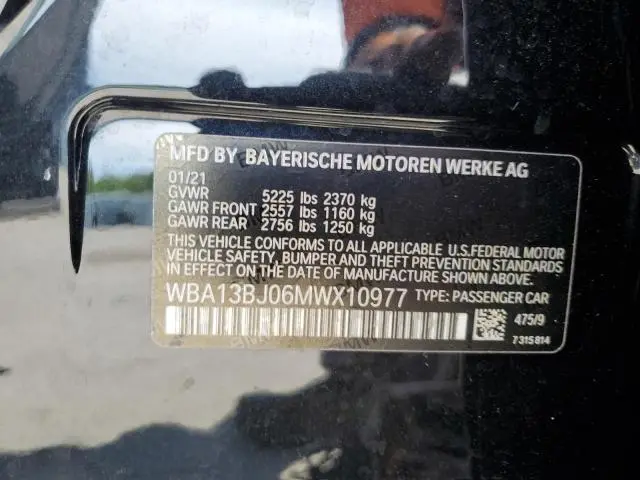 2021 BMW 530 XI  