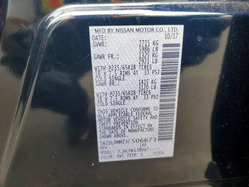 2018 INFINITI QX60 BASE  