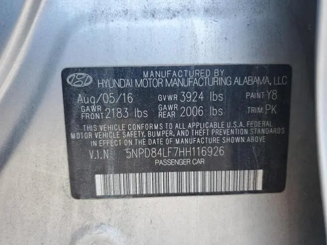 2017 HYUNDAI ELANTRA SE  