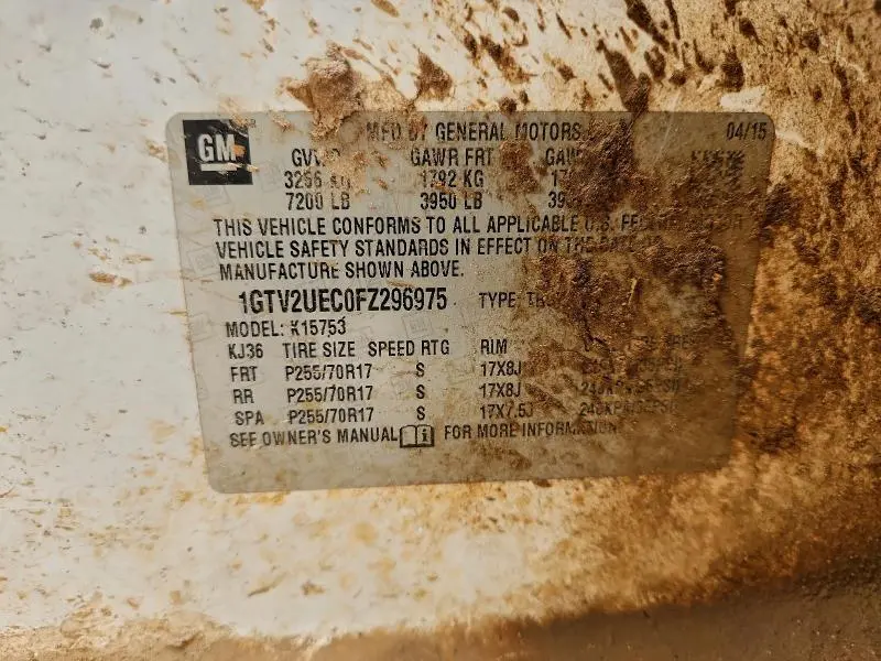 2015 GMC SIERRA K1500 SLE  