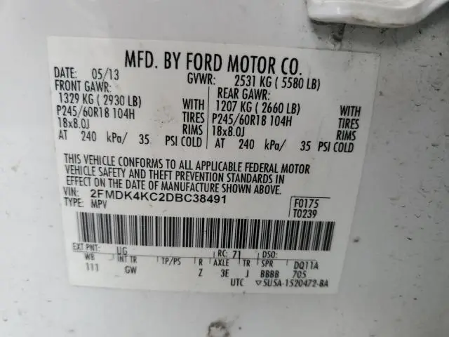 2013 FORD EDGE LIMITED  