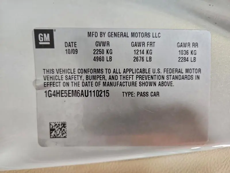 2010 BUICK LUCERNE CXL  