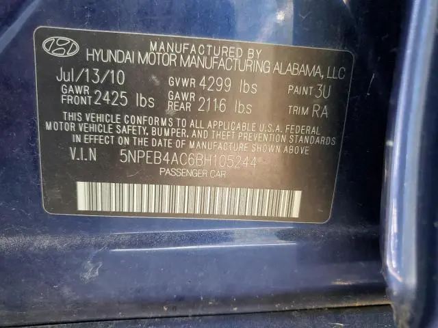 2011 HYUNDAI SONATA GLS  