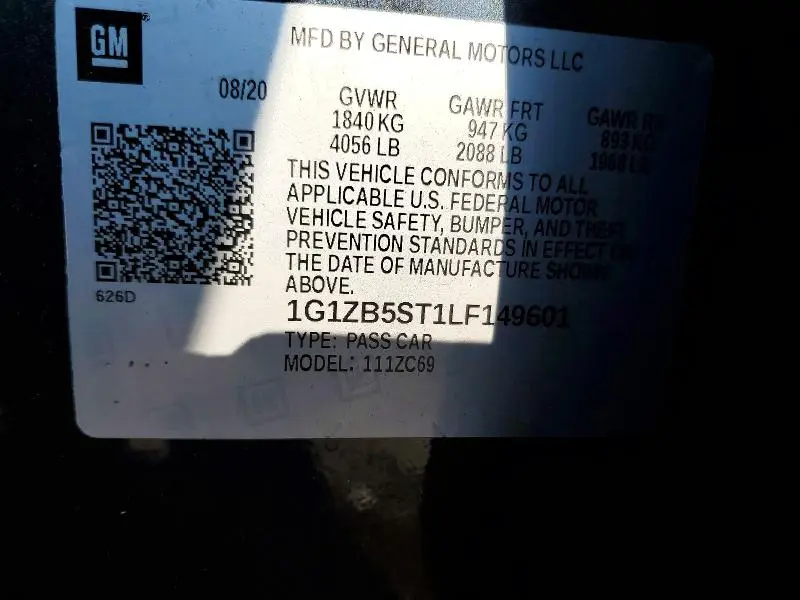 2020 CHEVROLET MALIBU LS  