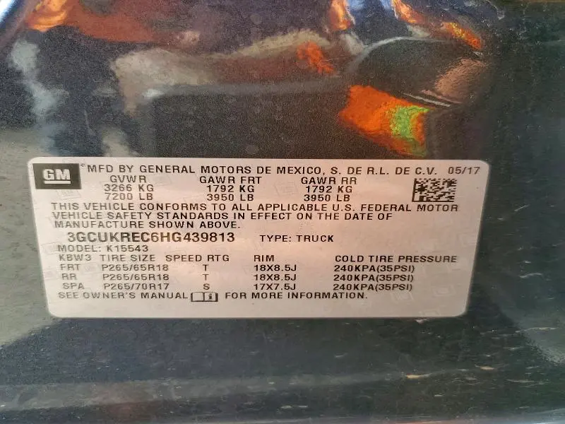 2017 CHEVROLET SILVERADO K1500 LT  