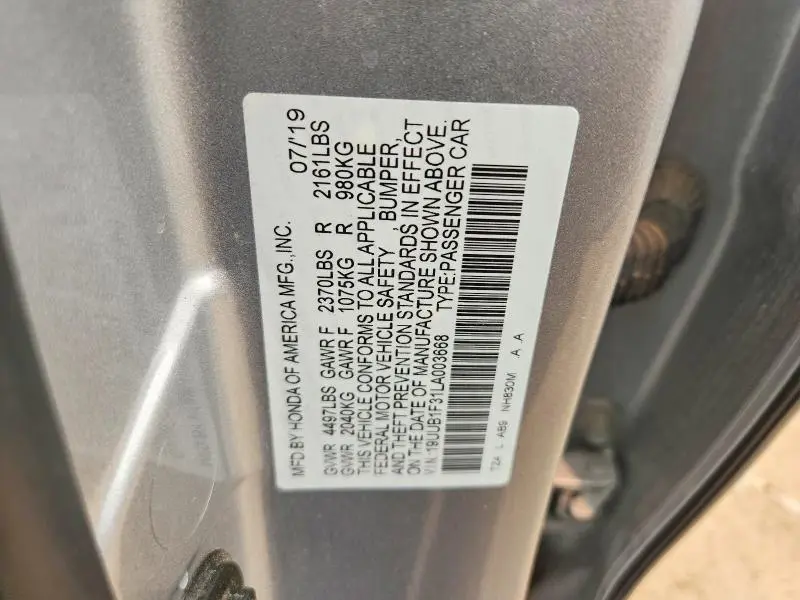 2020 ACURA TLX   
