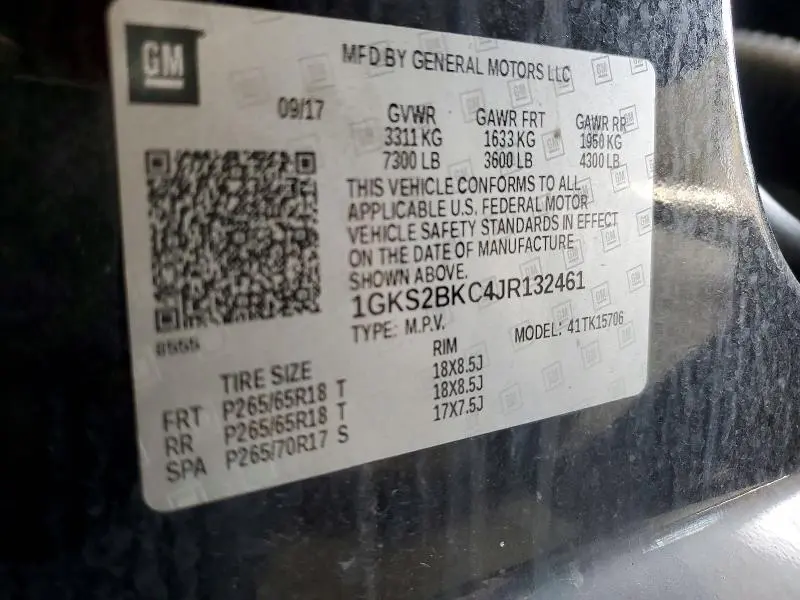 2018 GMC YUKON SLT  