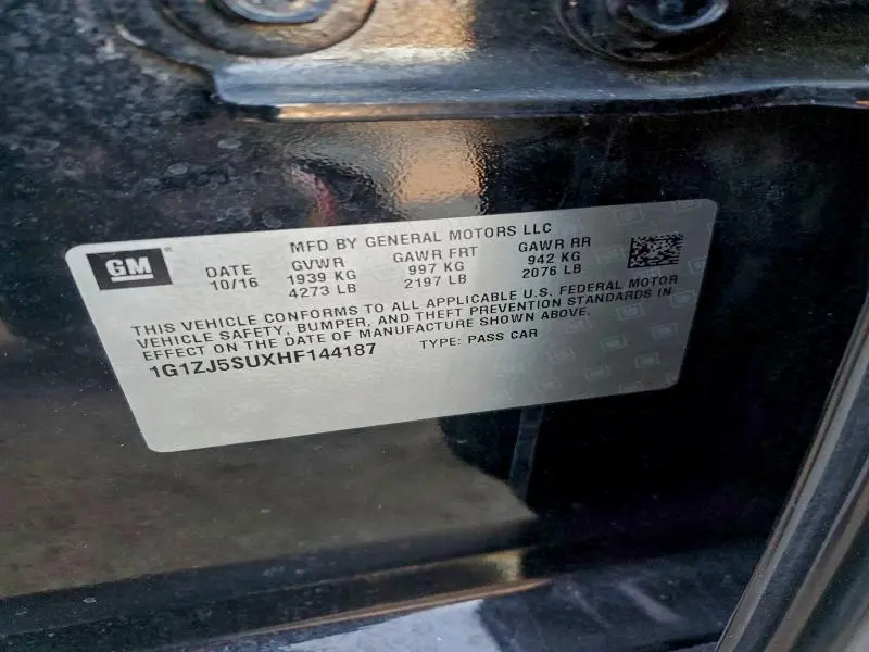 2017 CHEVROLET MALIBU HYBRID  