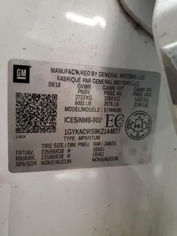 2019 CADILLAC XT5 LUXURY  