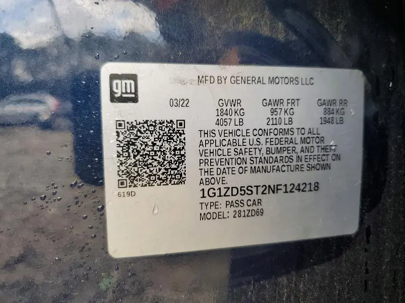 2022 CHEVROLET MALIBU LT  