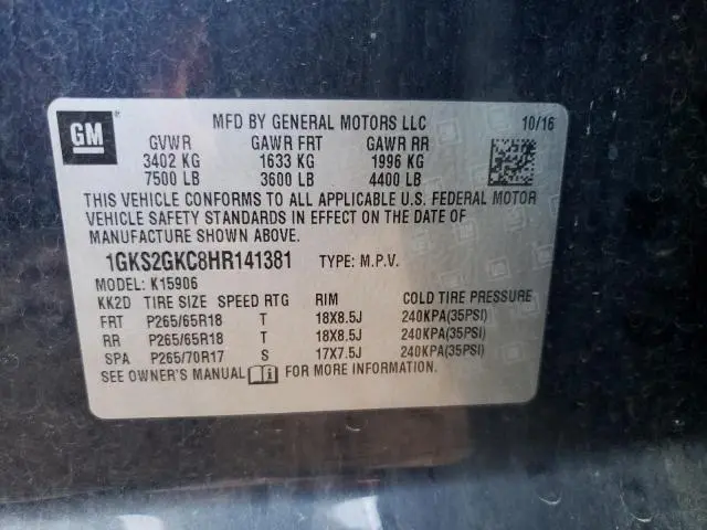 2017 GMC YUKON XL K1500 SLT  