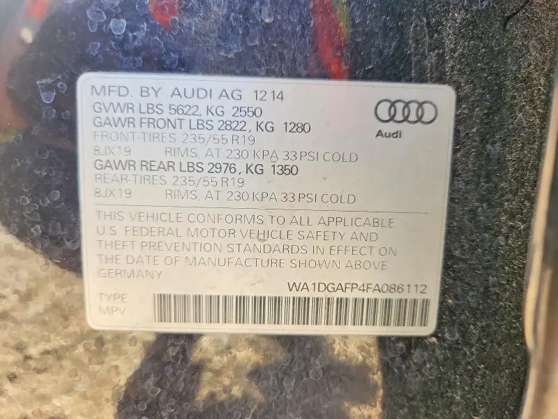 2015 AUDI Q5 PREMIUM PLUS  