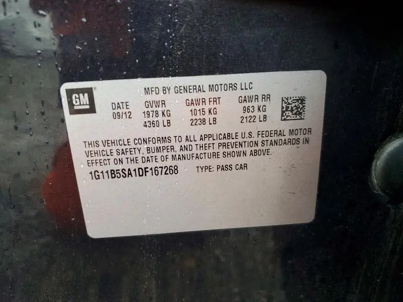 2013 CHEVROLET MALIBU LS  