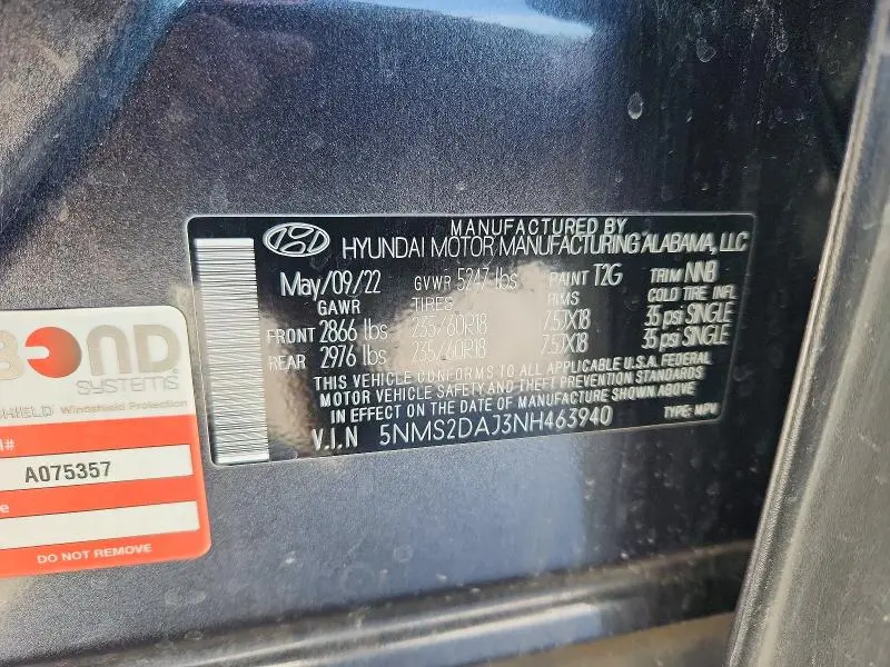 2022 HYUNDAI SANTA FE SEL  