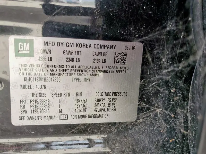 2017 BUICK ENCORE SPORT TOURING  