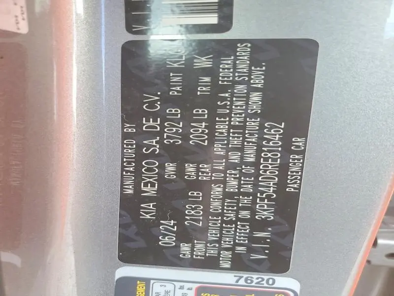 2024 KIA FORTE GT LINE  