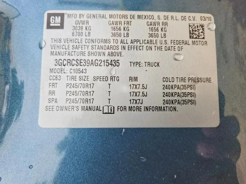 2010 CHEVROLET SILVERADO C1500 LT  