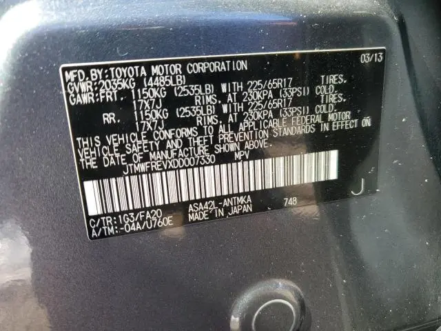 2013 TOYOTA RAV4 XLE  