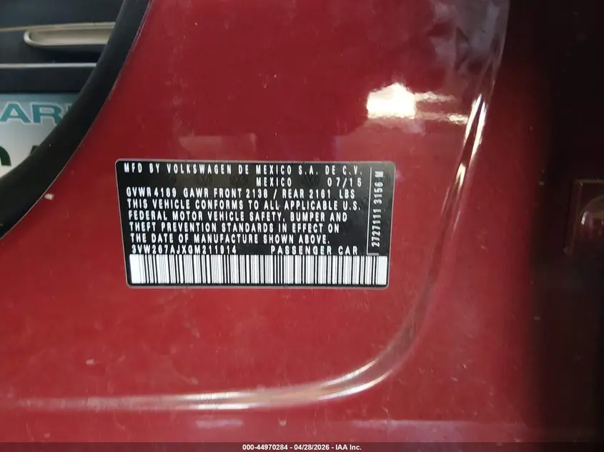 2016 VOLKSWAGEN JETTA 1.4T S