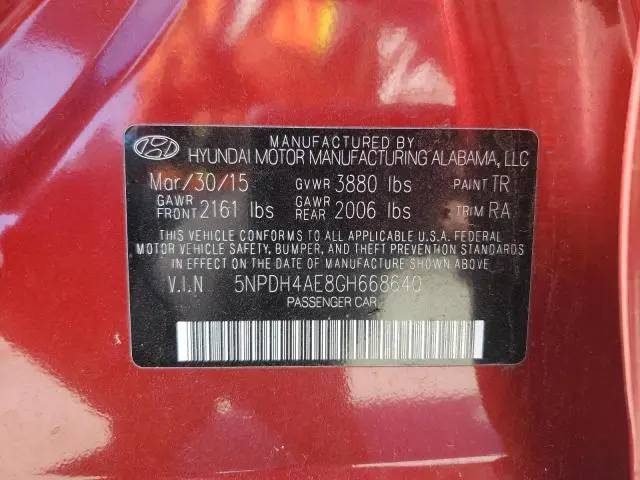 2016 HYUNDAI ELANTRA SE  