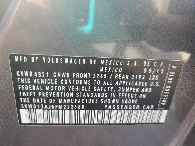2015 VOLKSWAGEN JETTA SE  