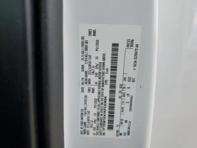 2019 FORD F150 SUPERCREW  