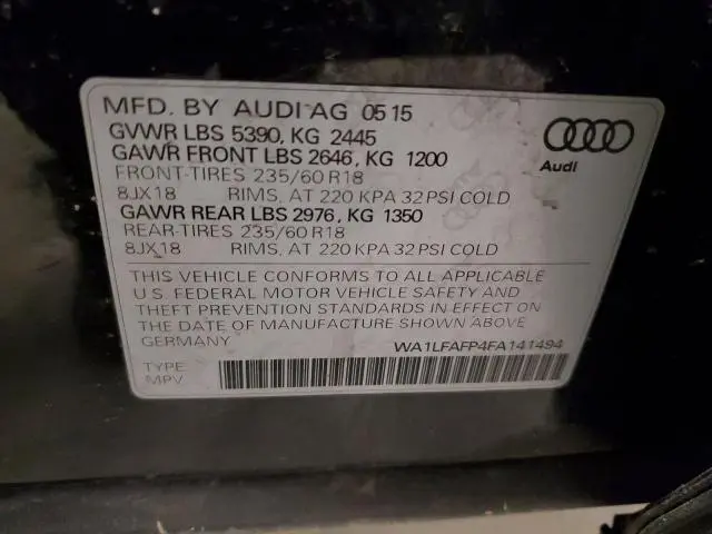 2015 AUDI Q5 PREMIUM PLUS  
