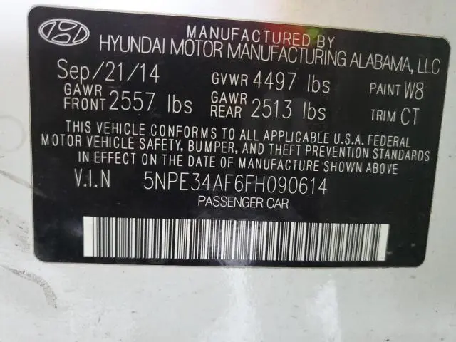 2015 HYUNDAI SONATA SPORT  