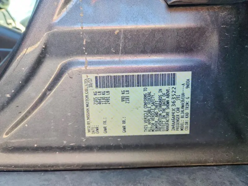 2018 NISSAN MAXIMA PLATINUM  