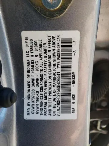 2016 HONDA CIVIC LX