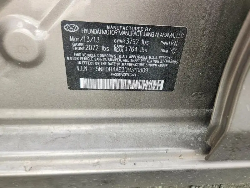 2013 HYUN ELANTRA GLS  