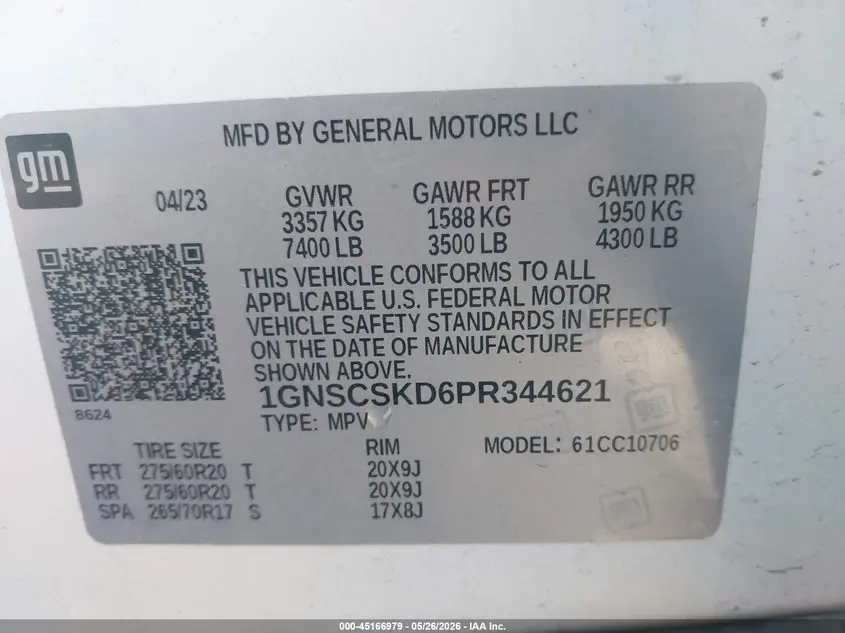 2023 CHEVROLET TAHOE 2WD PREMIER