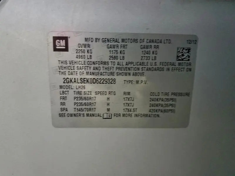 2013 GMC TERRAIN SLE  