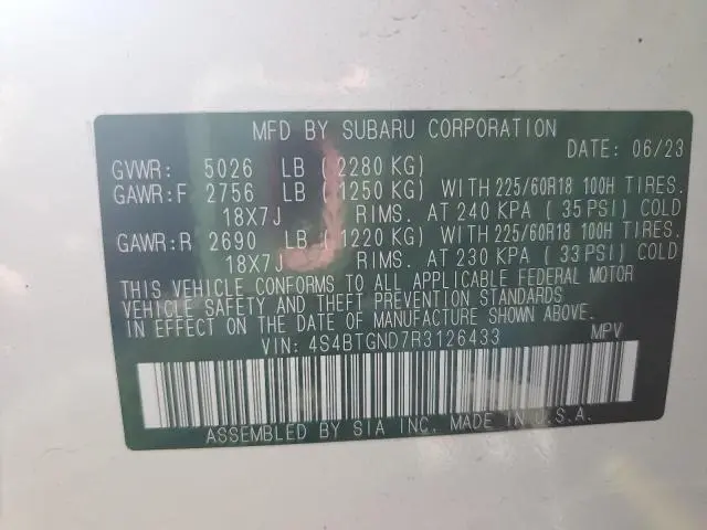 2024 SUBARU OUTBACK LIMITED XT  