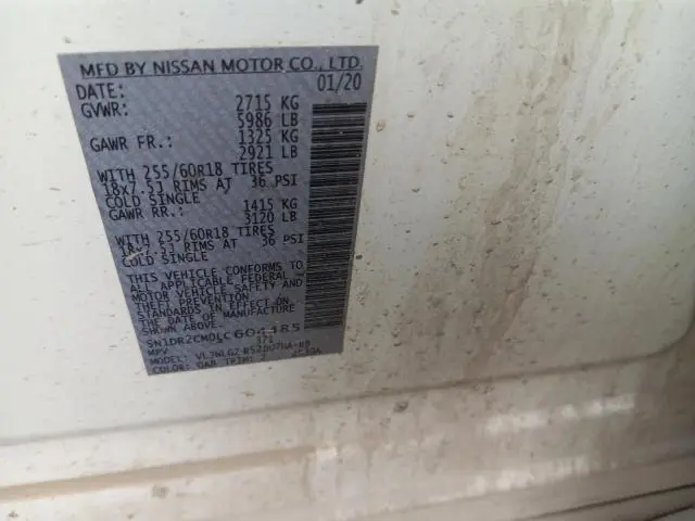 2020 NISSAN PATHFINDER SL  