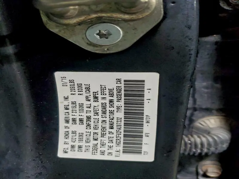 2015 HONDA ACCORD EXL  