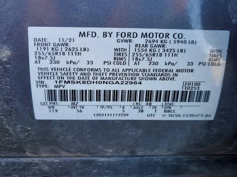 2022 FORD EXPLORER XLT  