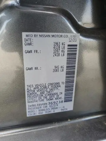 2024 NISSAN ALTIMA S  