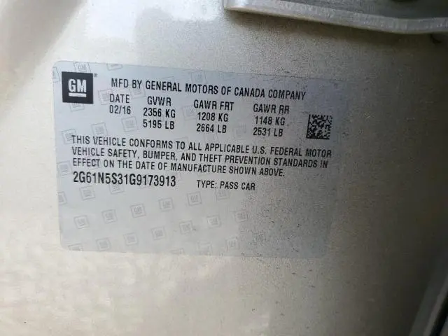 2016 CADILLAC XTS LUXURY COLLECTION  