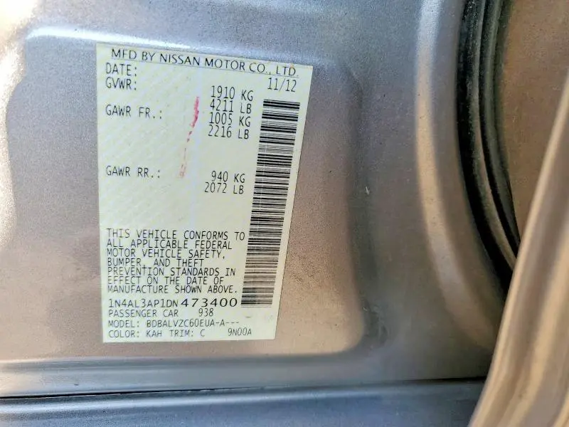 2013 NISSAN ALTIMA 2.5  