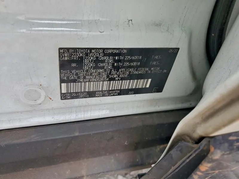 2022 TOYOTA RAV4 XSE  