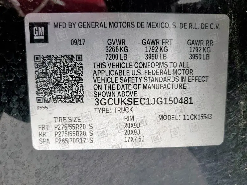 2018 CHEVROLET SILVERADO K1500 LTZ  