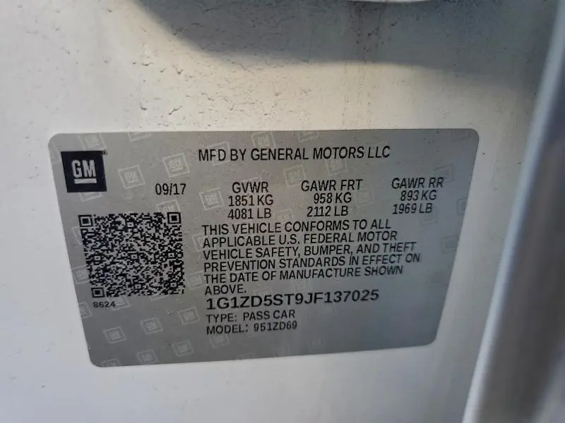 2018 CHEVROLET MALIBU LT  